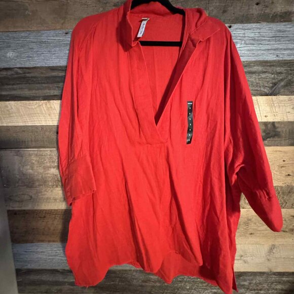 Belle Isle by Torrid Plus Size Cotton Popover Tunic - Picture 1 of 8